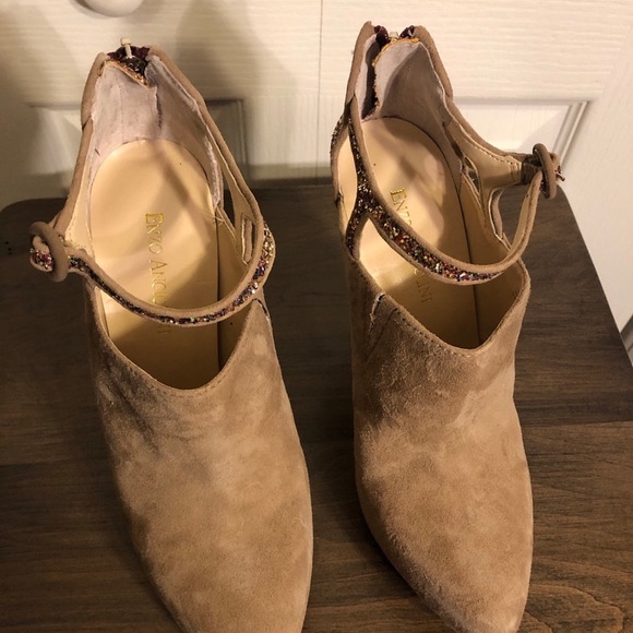 Enzo Angiolini Suede and Sparkle Heels - Picture 2 of 3